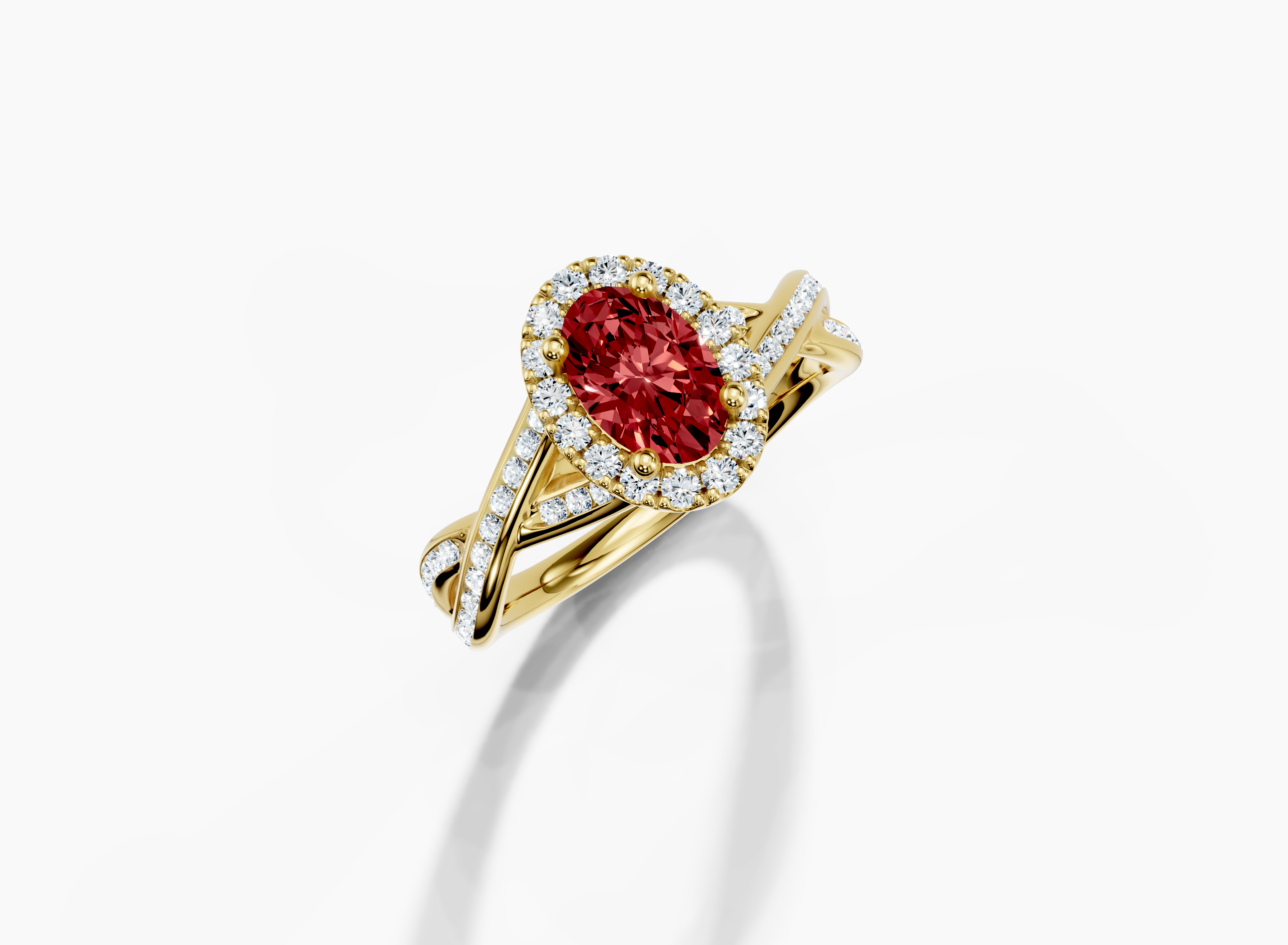 18K Yellow Gold Oval Cut 1.15 Carat tw of Labgrown Diamond Ring