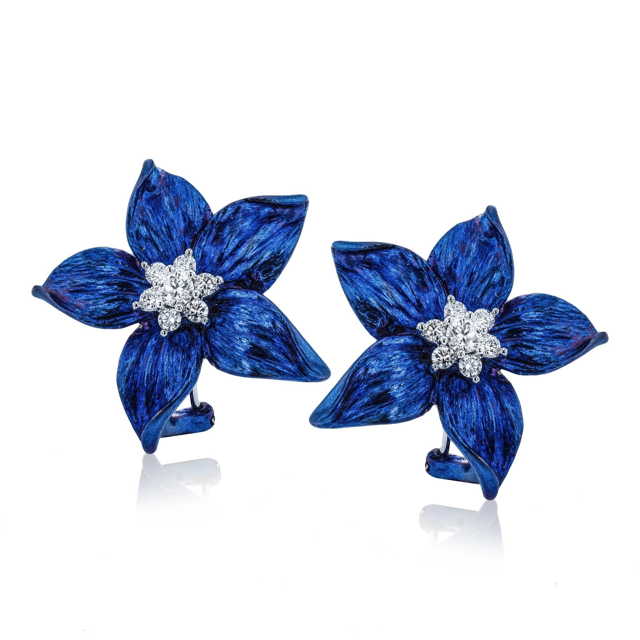 Color Earring in 18k Gold with Diamonds - Simon G. Jewelry