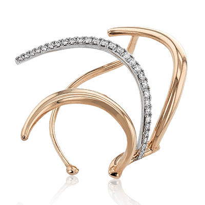 Earring in 18k Gold with Diamonds - Simon G. Jewelry