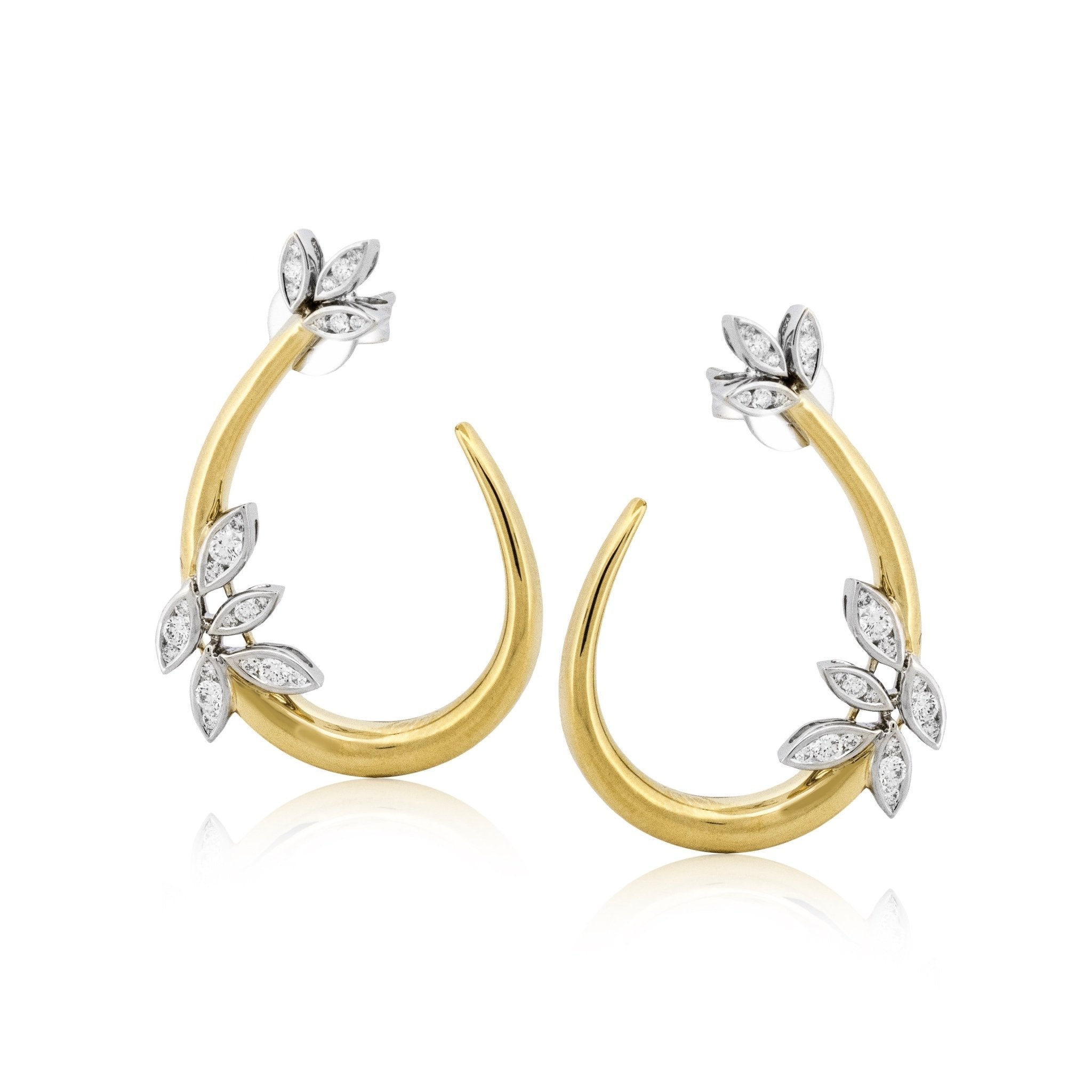 Earring in 18k Gold with Diamonds - Simon G. Jewelry