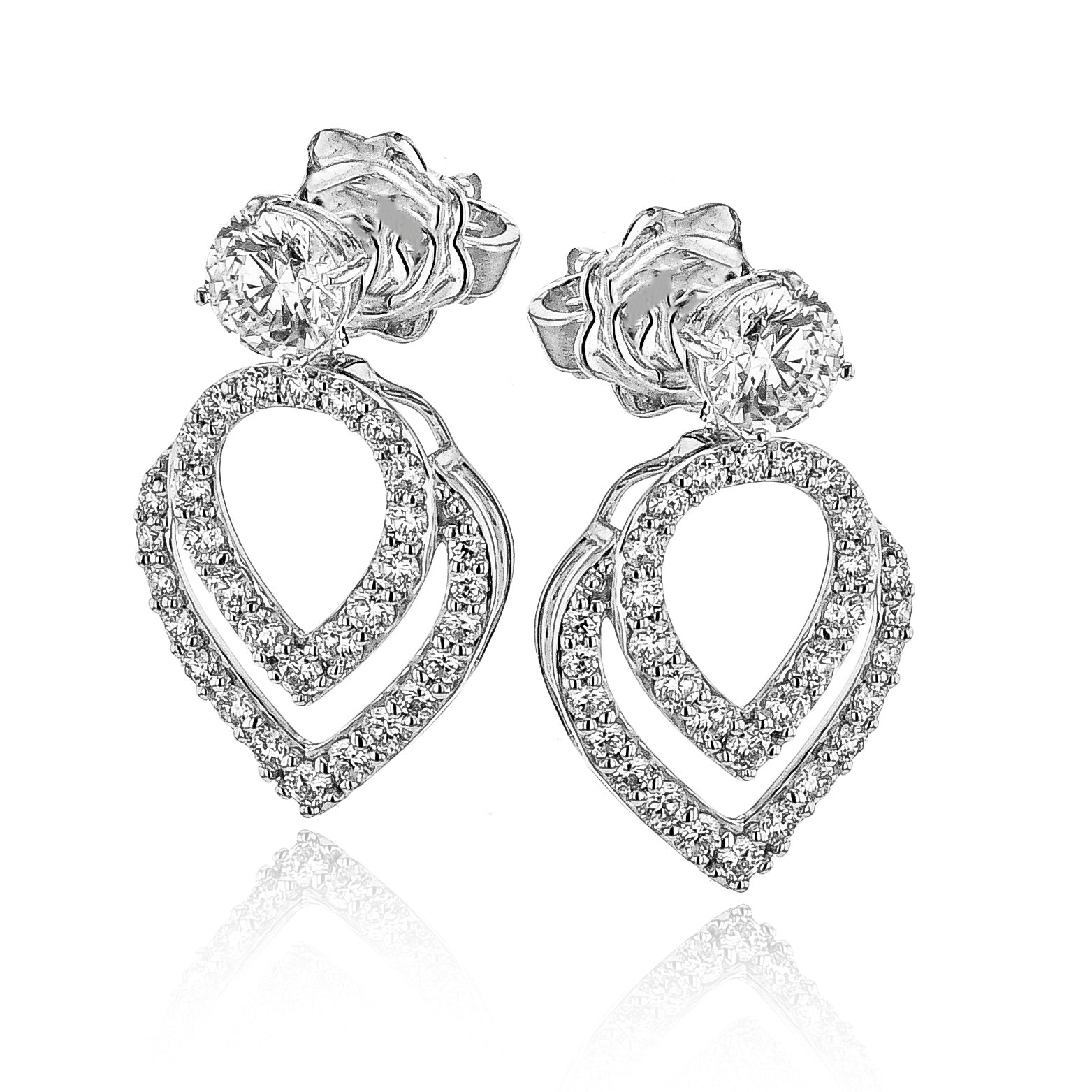 Evolve Three - in - One Earring in 18k Gold with Diamonds - Simon G. Jewelry