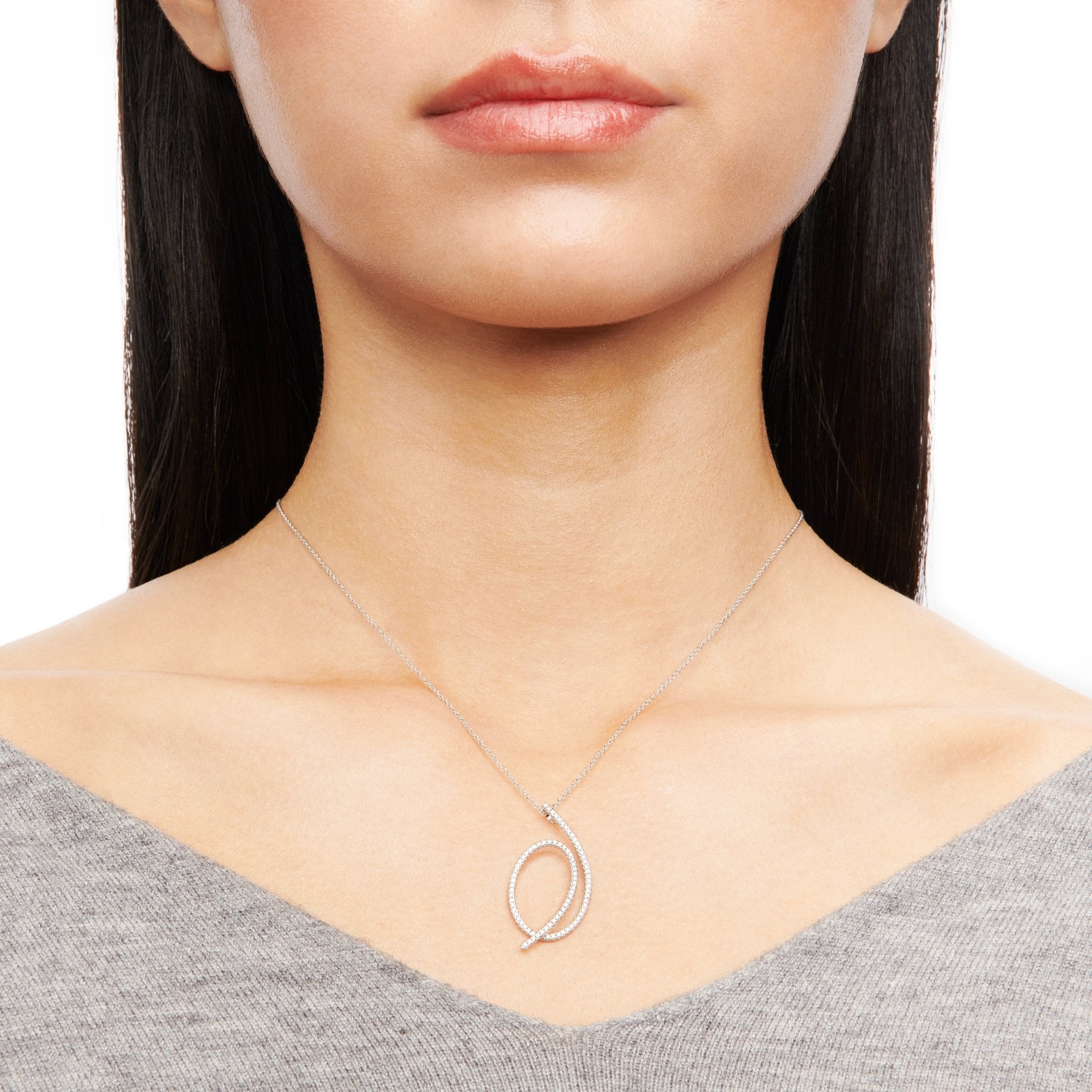 Harmonie Pendant Necklace in 18k Gold with Diamonds - Simon G. Jewelry