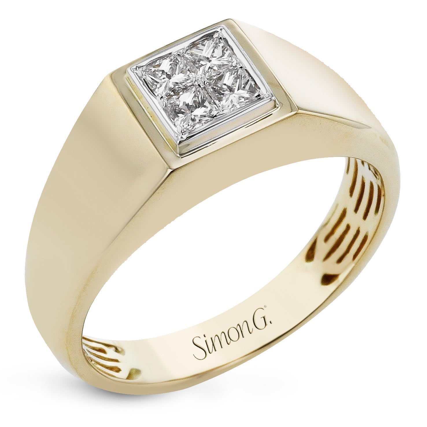 Men's Ring in 14k Gold with Diamonds - Simon G. Jewelry