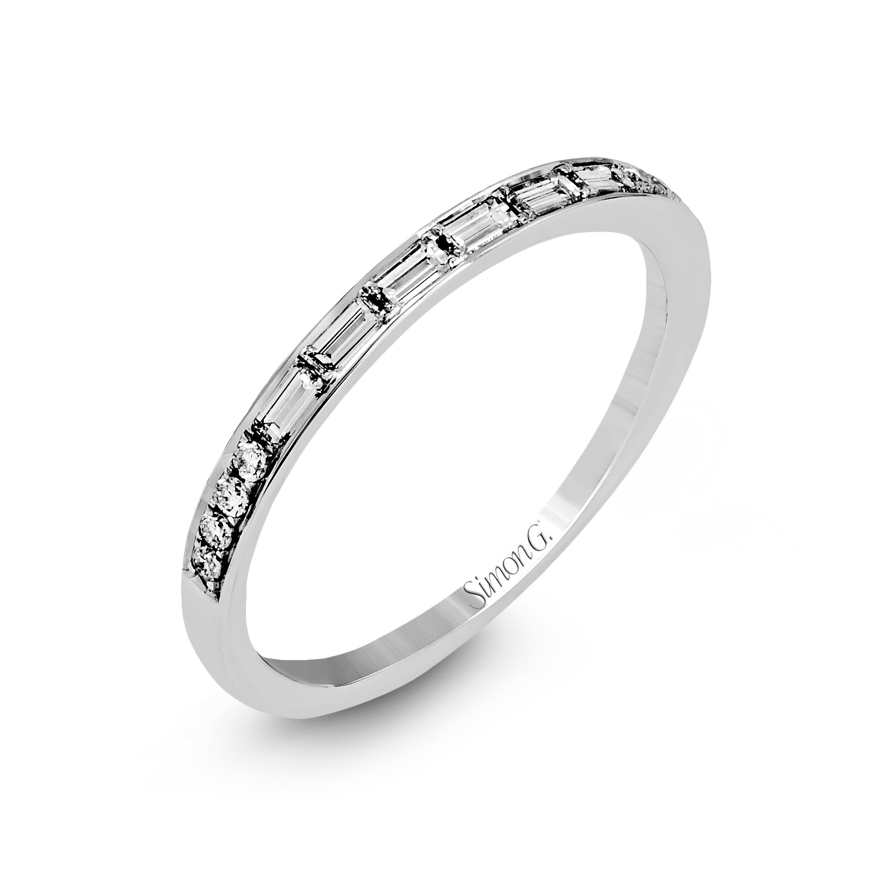 Princess - cut Engagement Ring & Matching Wedding Band in 18k Gold with Diamonds - Simon G. Jewelry