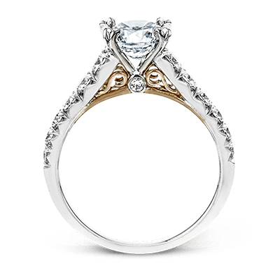 Round - cut Engagement Ring in 18k Gold with Diamonds - Simon G. Jewelry