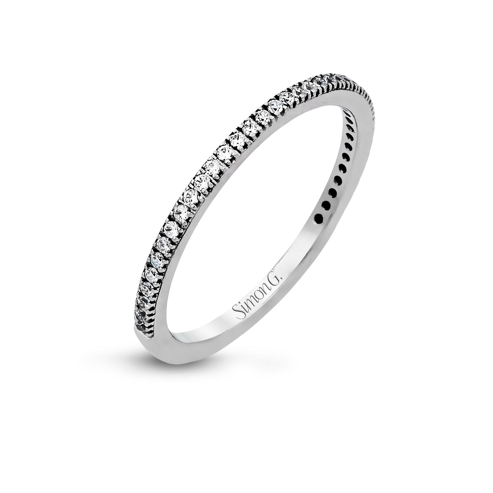 Round - cut Engagement Ring & Matching Wedding Band in 18k Gold with Diamonds - Simon G. Jewelry