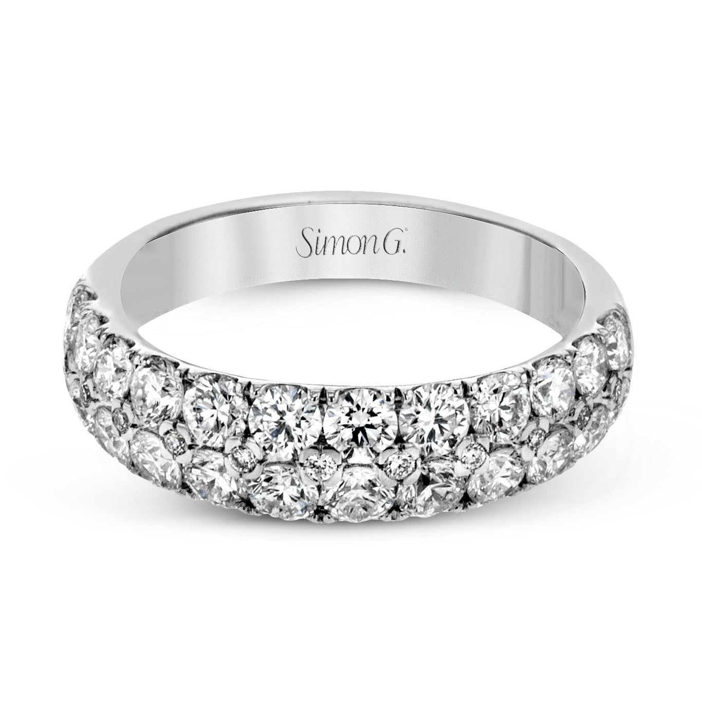 Simon - Set Anniversary Ring In 18k Gold With Diamonds - Simon G. Jewelry