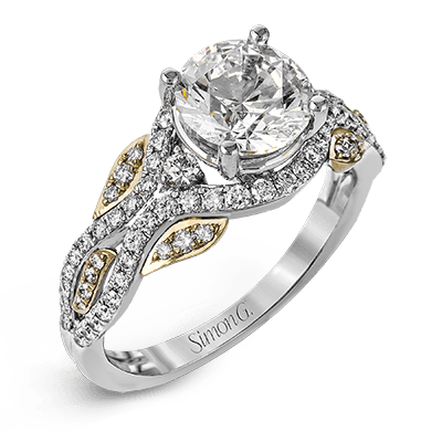 DR349 WHITE 18K SEMI 2T