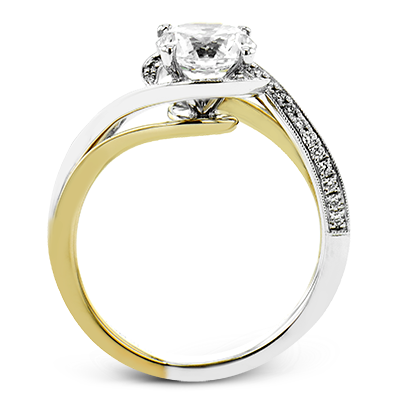 Vintage Oval Diamond Engagement Ring in 14K White Gold