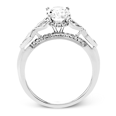 Vintage Oval Diamond Engagement Ring in White Gold LR2977