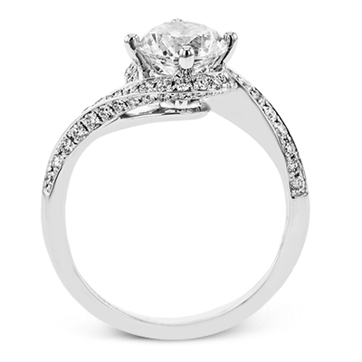 Vintage Oval Diamond Engagement Ring in White Gold LR2983