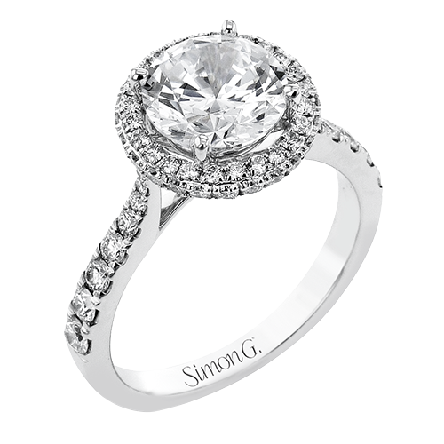 Classic Round Diamond Engagement Ring in 18K White Gold