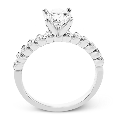 Modern Bubble Style 18k Diamond Engagement Ring MR3106