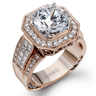 NR268 WHITE 18K SEMI ROSE
