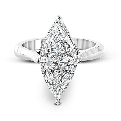 Marquise Solitaire White Gold Engagement Ring