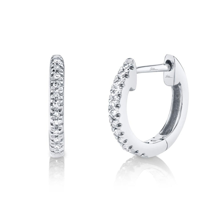 0.07 Ct. Classic Diamond Huggie Earrings - Small