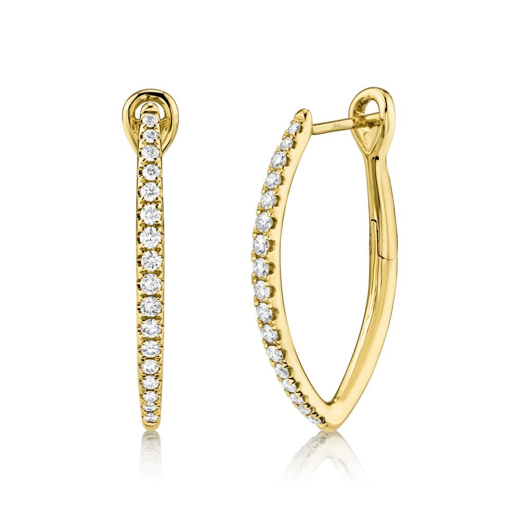 0.35CT DIAMOND HOOP EARRING