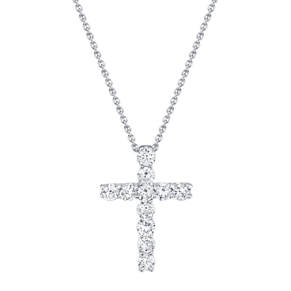 0.32CT DIAMOND CROSS NECKLACE