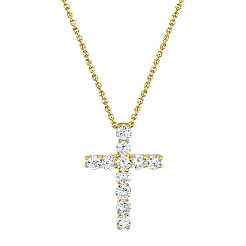 0.32CT DIAMOND CROSS NECKLACE