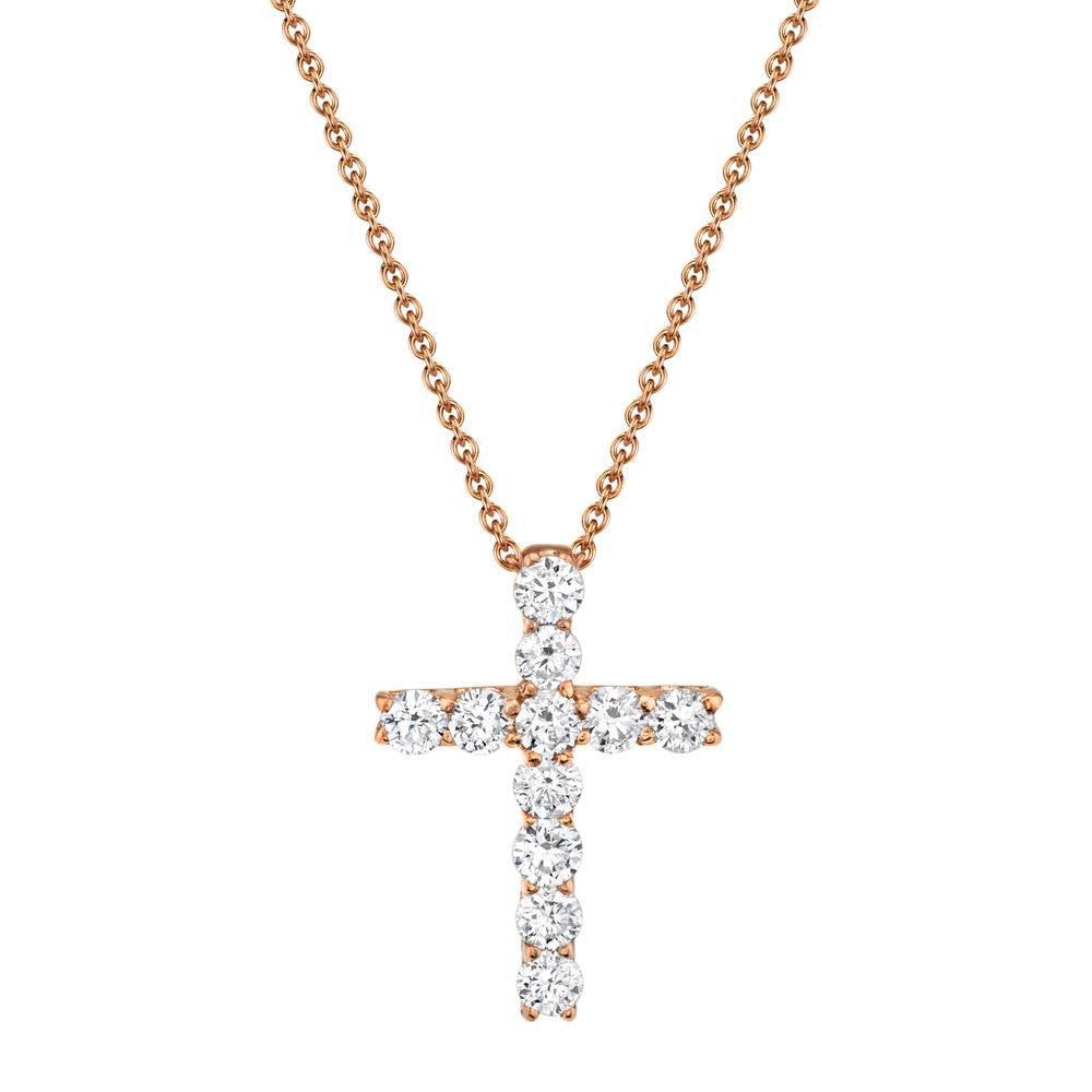 0.32CT DIAMOND CROSS NECKLACE