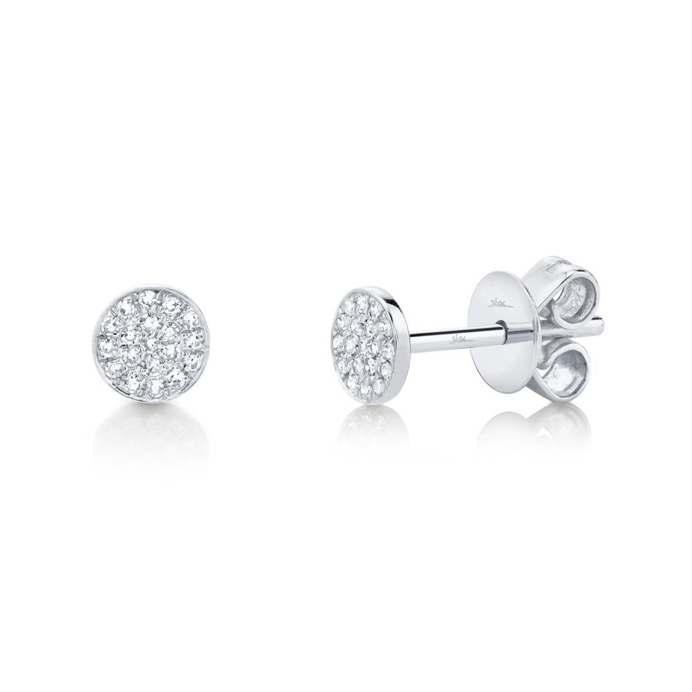 0.07CT DIAMOND PAVE STUD EARRING