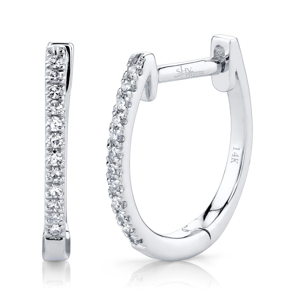 0.08CT DIAMOND HUGGIE EARRING