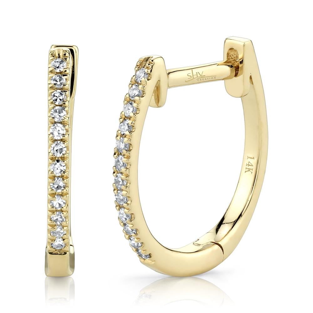 0.08CT DIAMOND HUGGIE EARRING