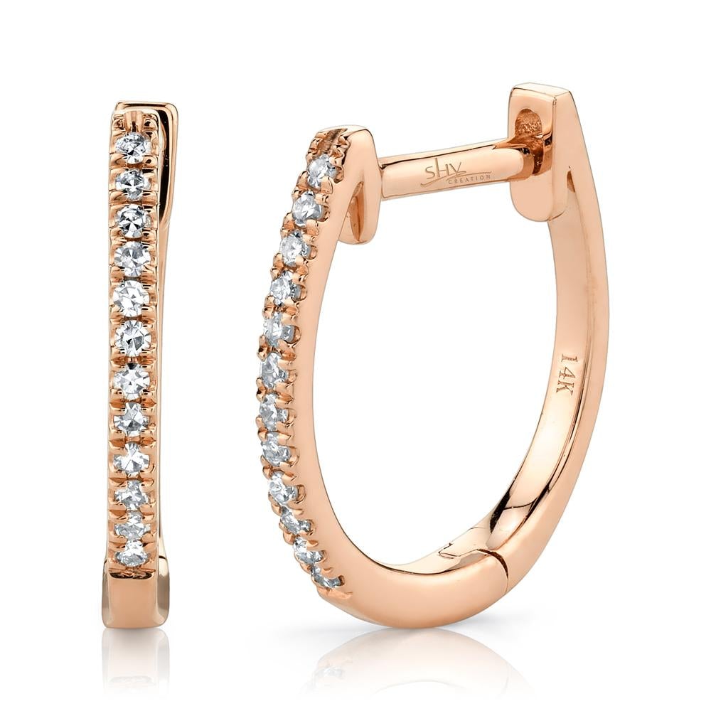 0.08CT DIAMOND HUGGIE EARRING