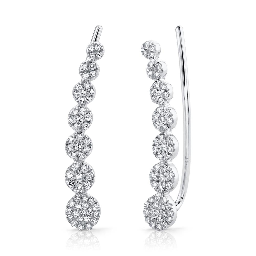 0.25CT DIAMOND EAR CRAWLER EARRING