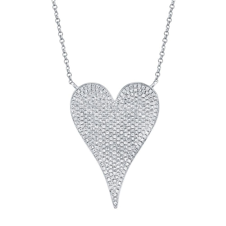 Amor 0.83 Ct Diamond Pave Heart Pendant Necklace - Jumbo