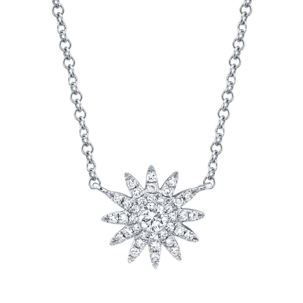 Aurora 0.15 Ct. Diamond Starburst Pendant Necklace