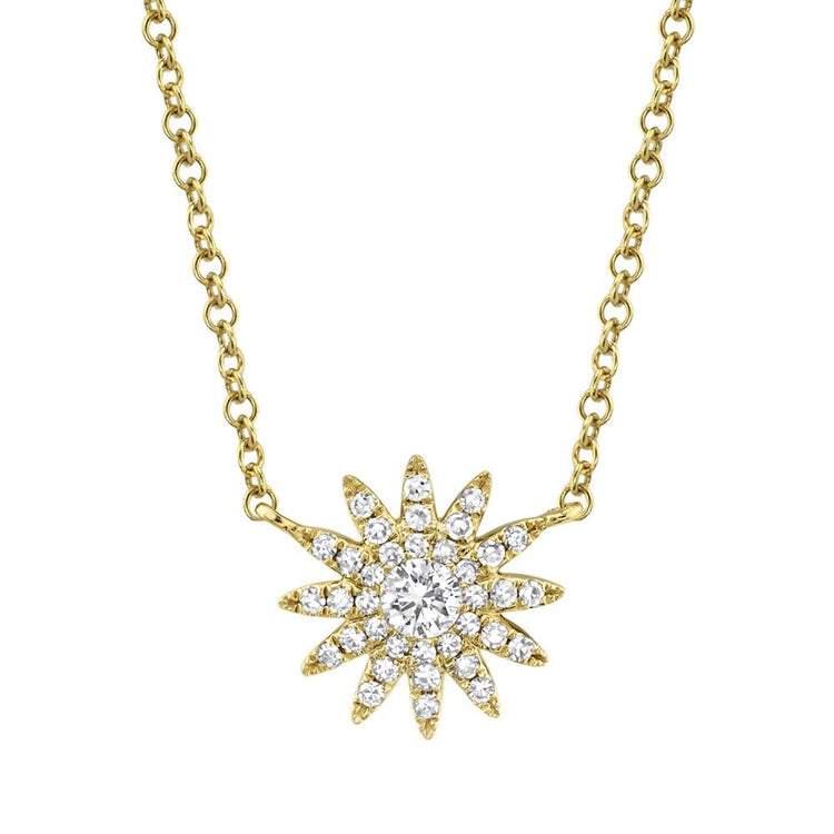 Aurora 0.15 Ct. Diamond Starburst Pendant Necklace