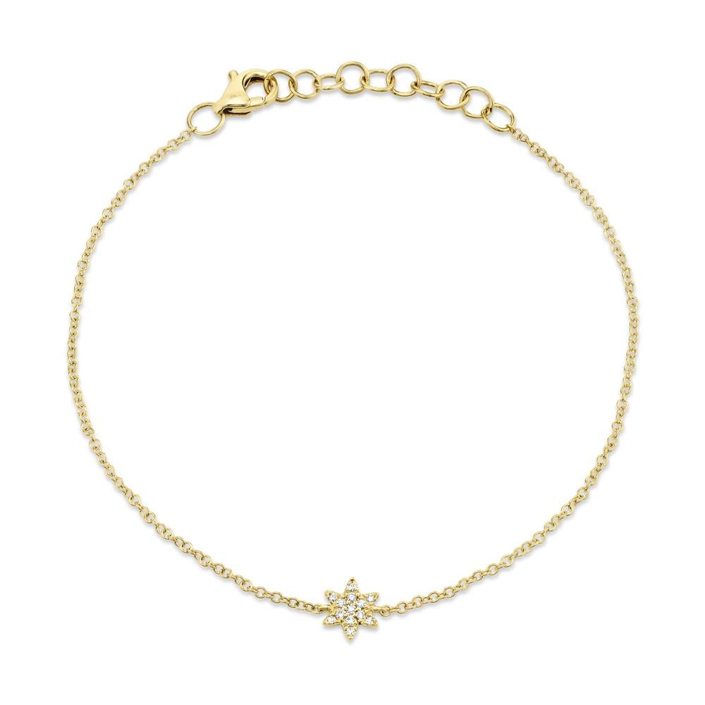 Shy Creation 14K Yellow Gold Kate Bracelet Star of David SC55006679