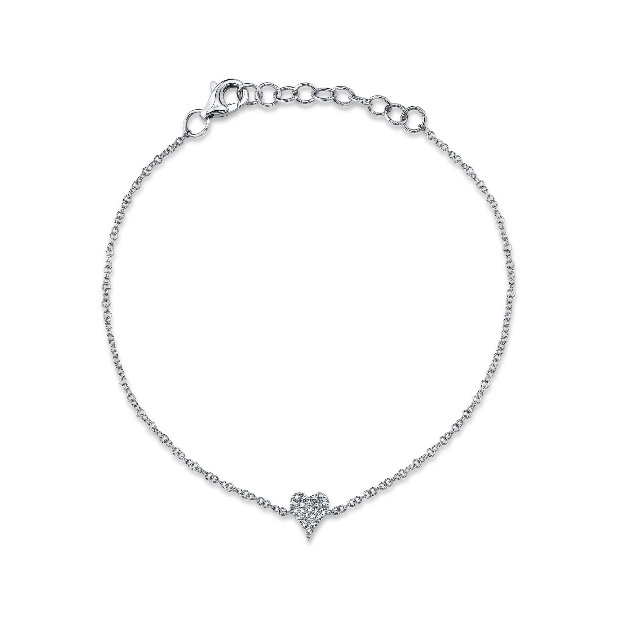 0.05CT DIAMOND PAVE HEART BRACELET