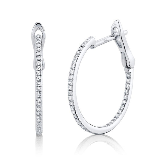 0.21CT DIAMOND HOOP EARRING