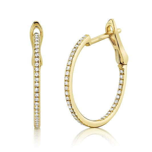 0.21CT DIAMOND HOOP EARRING