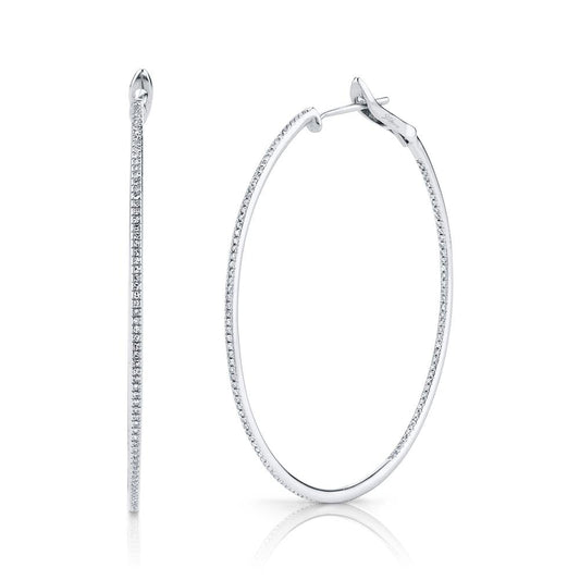 0.66CT DIAMOND HOOP EARRING