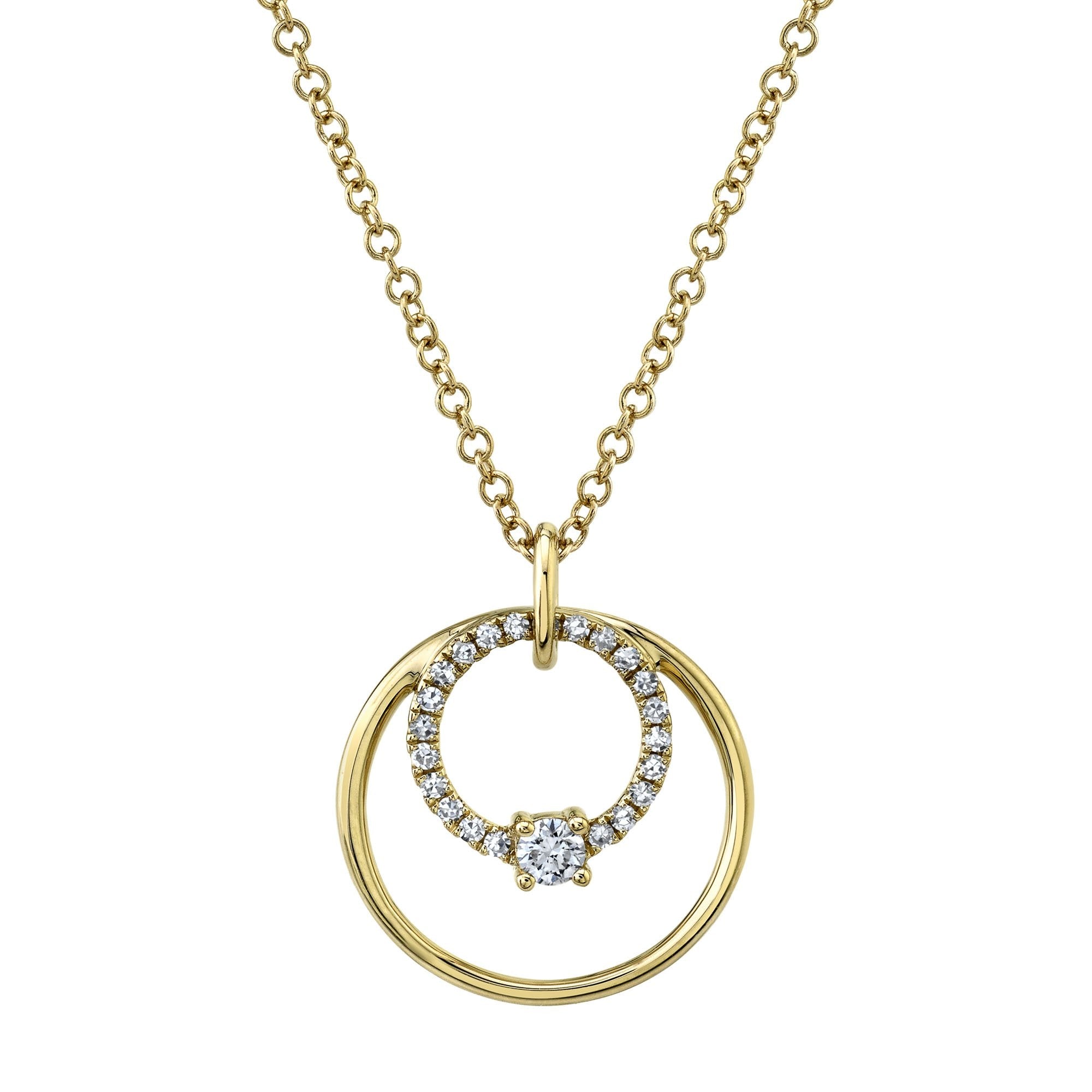 0.11CT DIAMOND CIRCLE NECKLACE