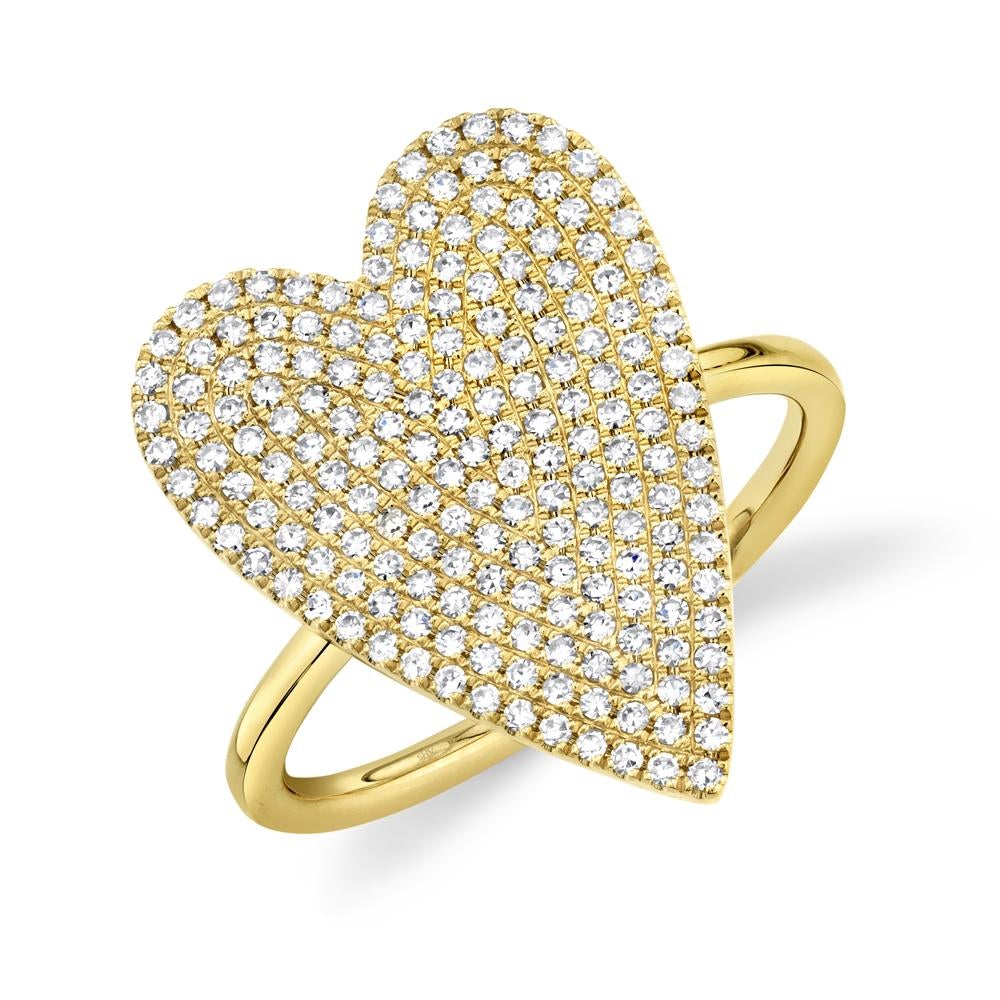 Amor 0.56 Ct Diamond Pave Heart Ring - Large