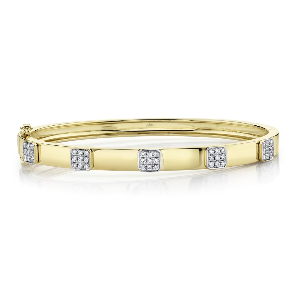 0.43CT DIAMOND PAVE BANGLE