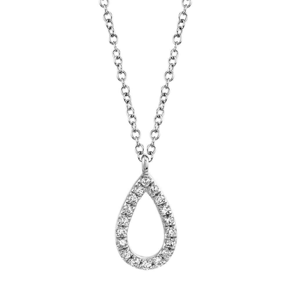 0.06CT DIAMOND PEAR NECKLACE