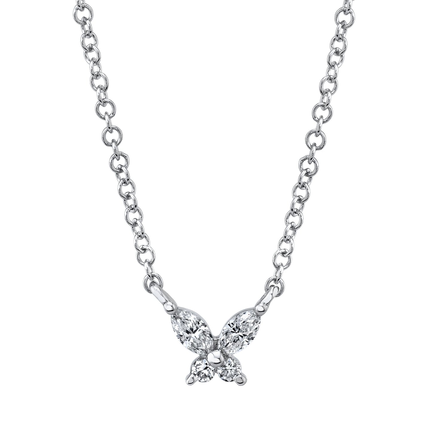 0.10CT DIAMOND BUTTERFLY NECKLACE