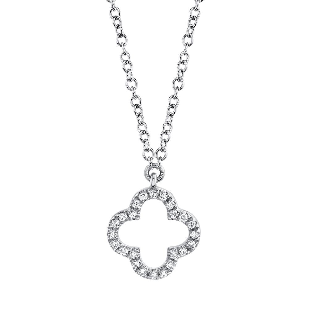 0.08CT DIAMOND CLOVER NECKLACE