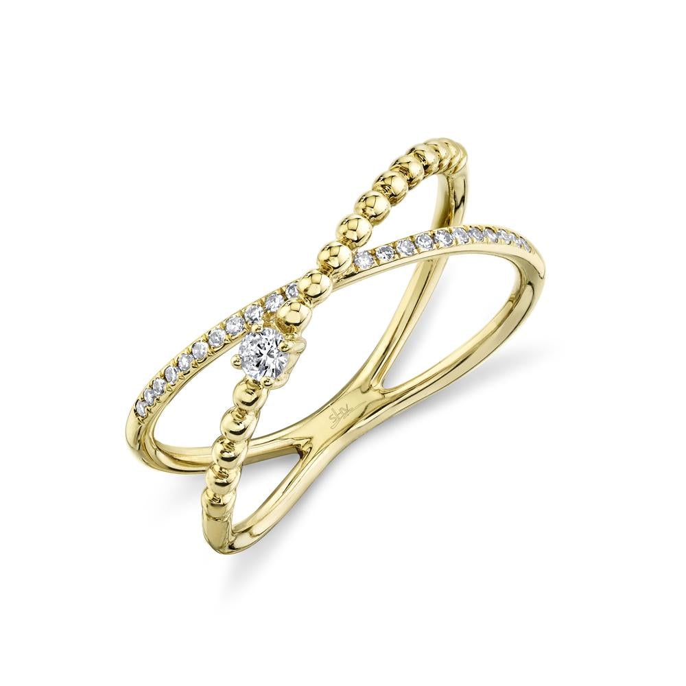 0.12CT DIAMOND BRIDGE RING