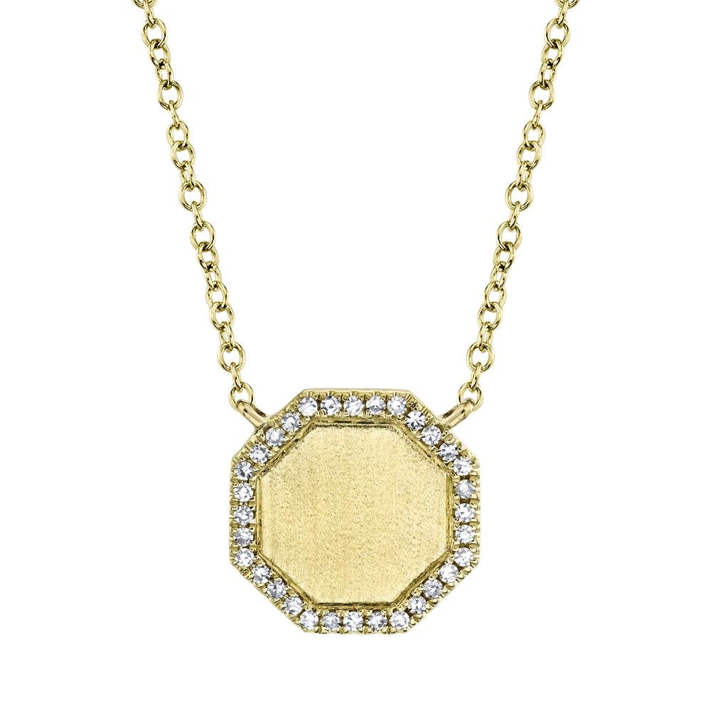 0.07CT DIAMOND OCTAGON NECKLACE