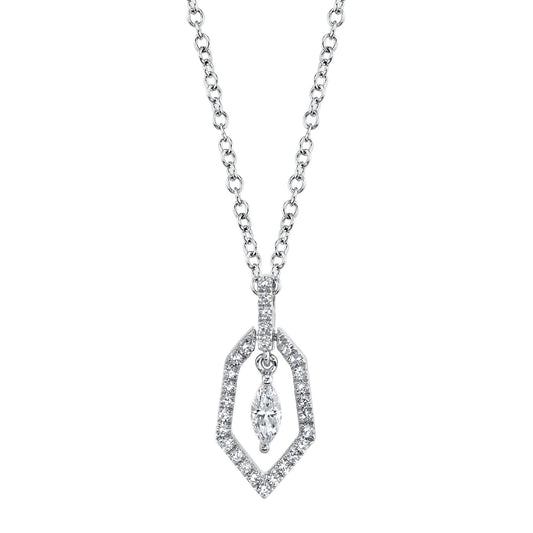 0.17CT DIAMOND MARQUISE NECKLACE