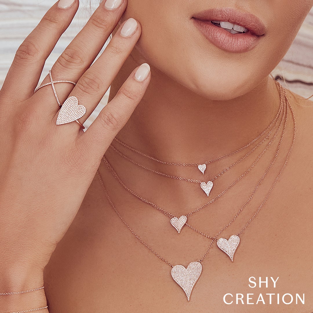 Amor 0.56 Ct Diamond Pave Heart Ring - Large