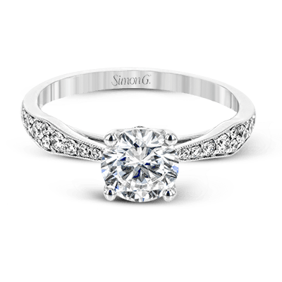 Sleek White Gold Round Diamond Engagement Ring