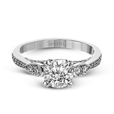 Nature-Inspired White Gold Diamond Engagement Ring