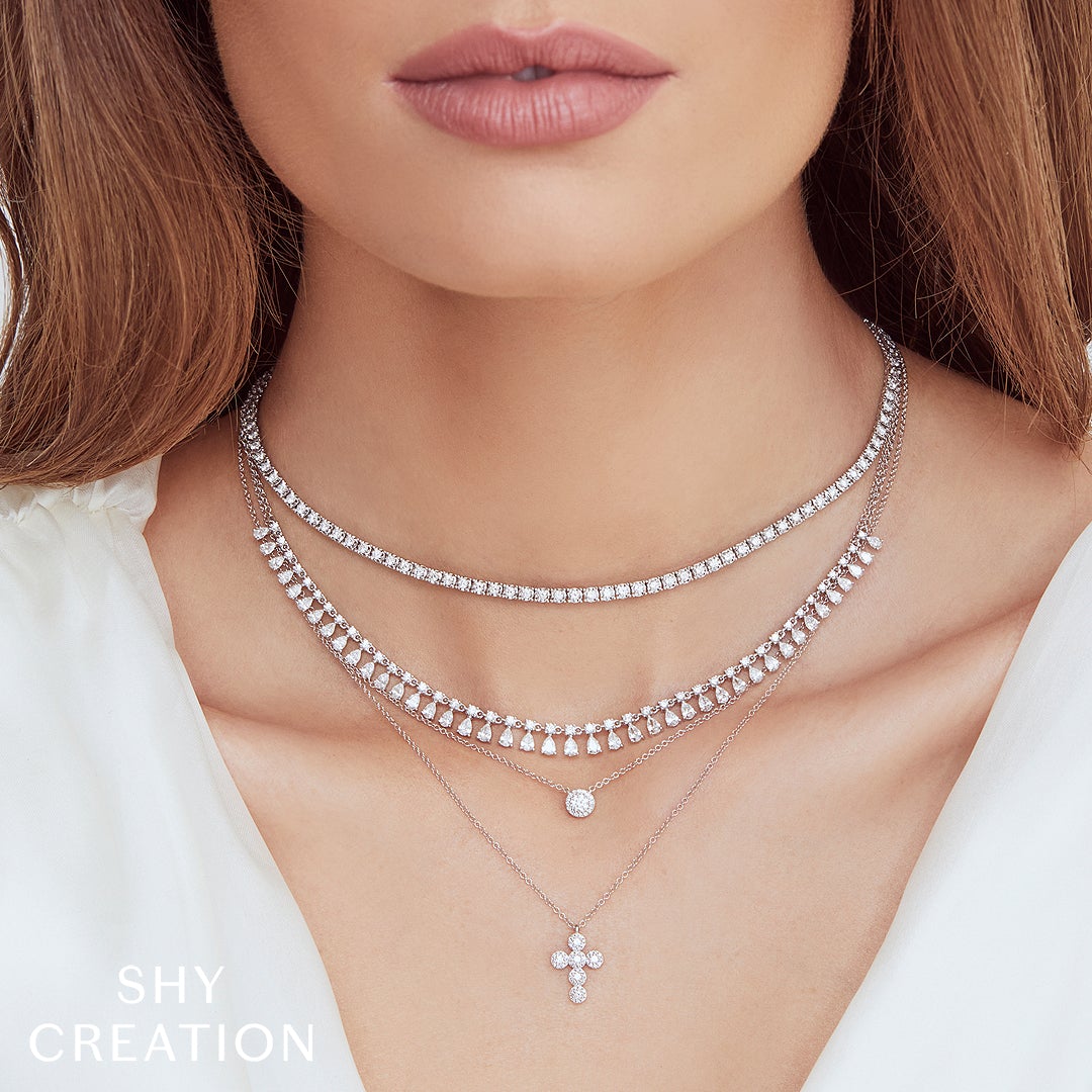 0.25CT DIAMOND CROSS NECKLACE